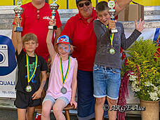 Strahlende Sieger beim Schubkarren-Kinderrennen 2022.